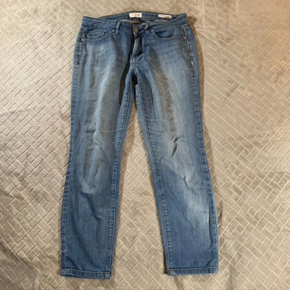 Jessica Simpson Womens 28 Denim Jeans Blue Skinny Crop Light Wash Mid Rise